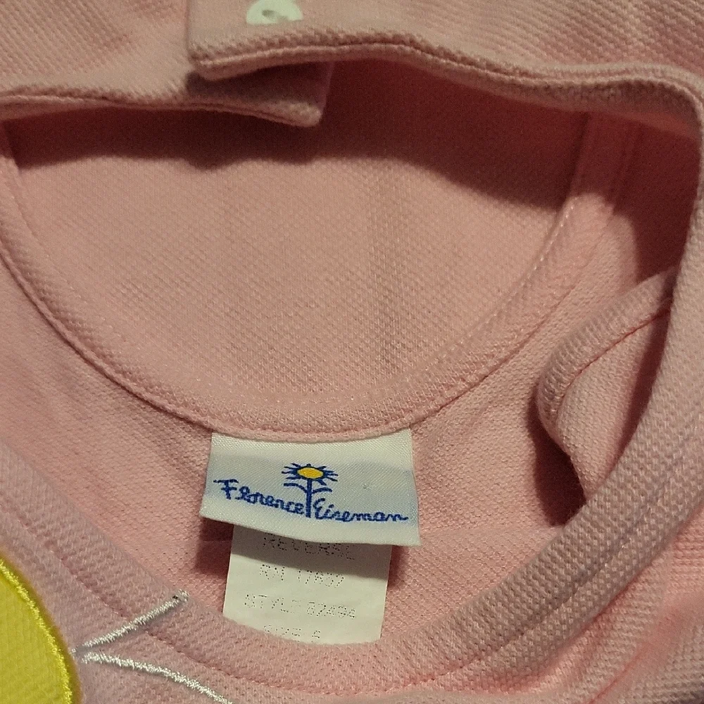 Florence Eiseman Pink Dress with Floral Embellishments